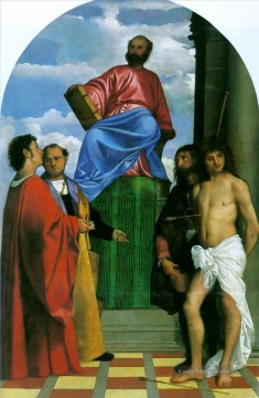 Markus inthronisierte Tizian Ölgemälde